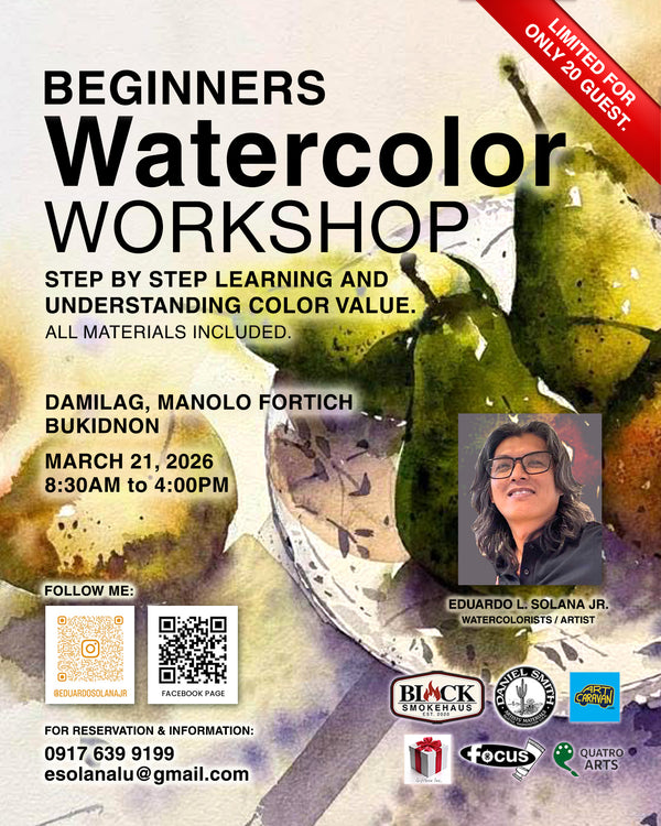Beginners Watercolor Workshop on March 21, 2026